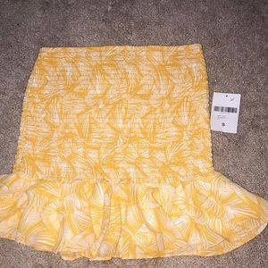NWT Forever 21 yellow floral skirt!